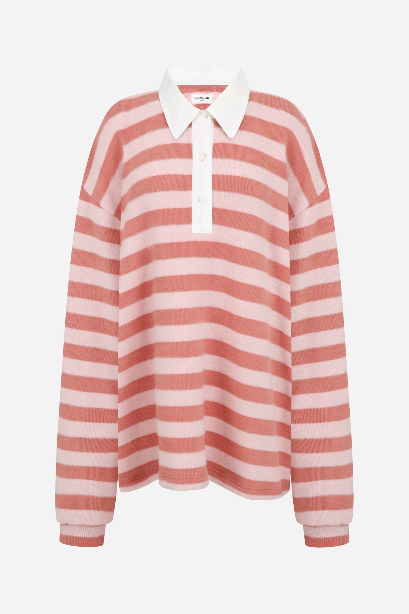 24FW angora collar striped t-shirt - THE BASE