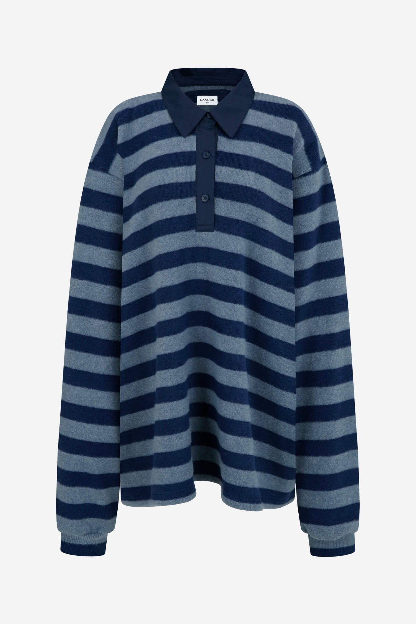 24FW angora collar striped t-shirt - THE BASE