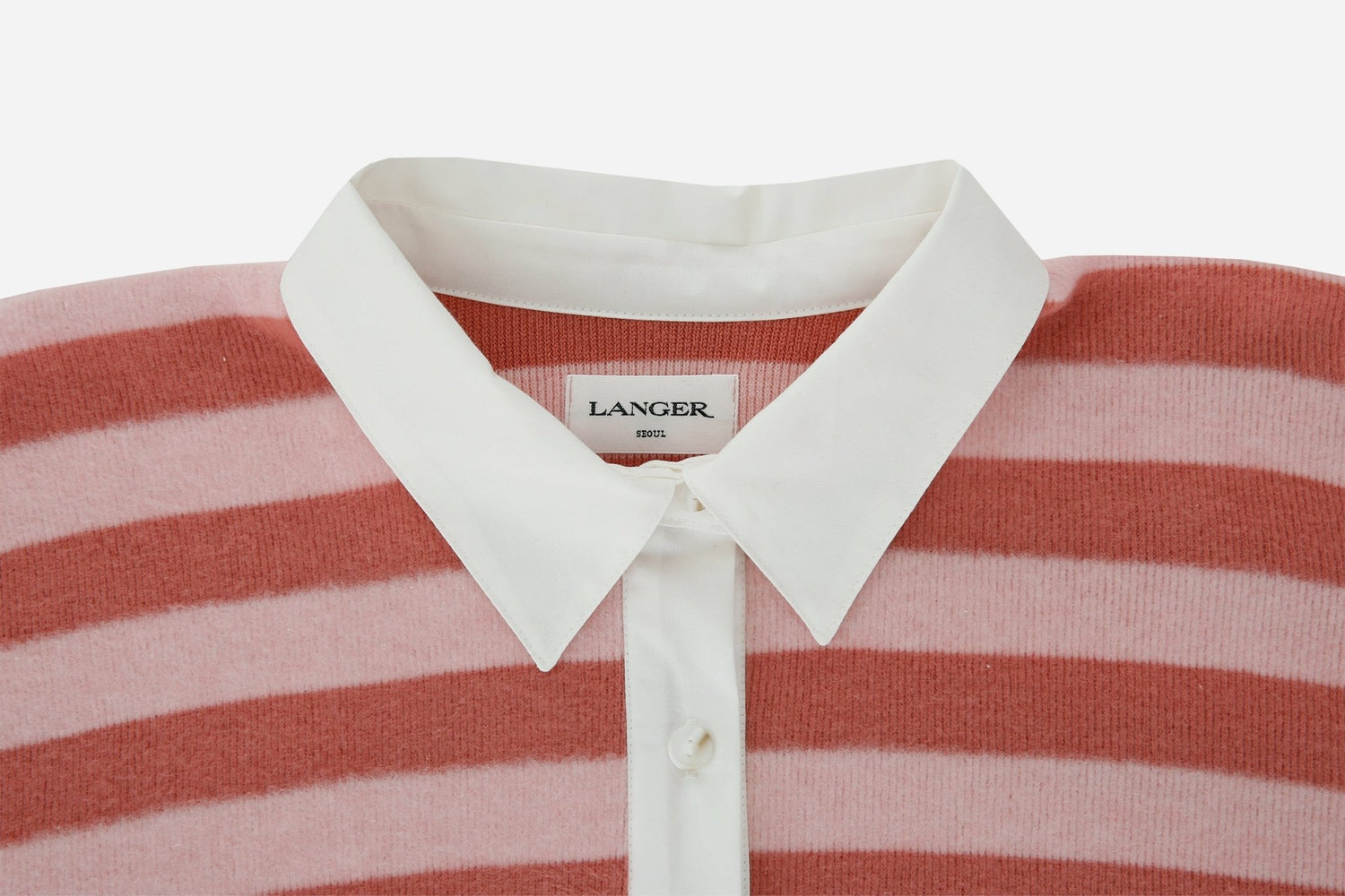 24FW angora collar striped t-shirt - THE BASE