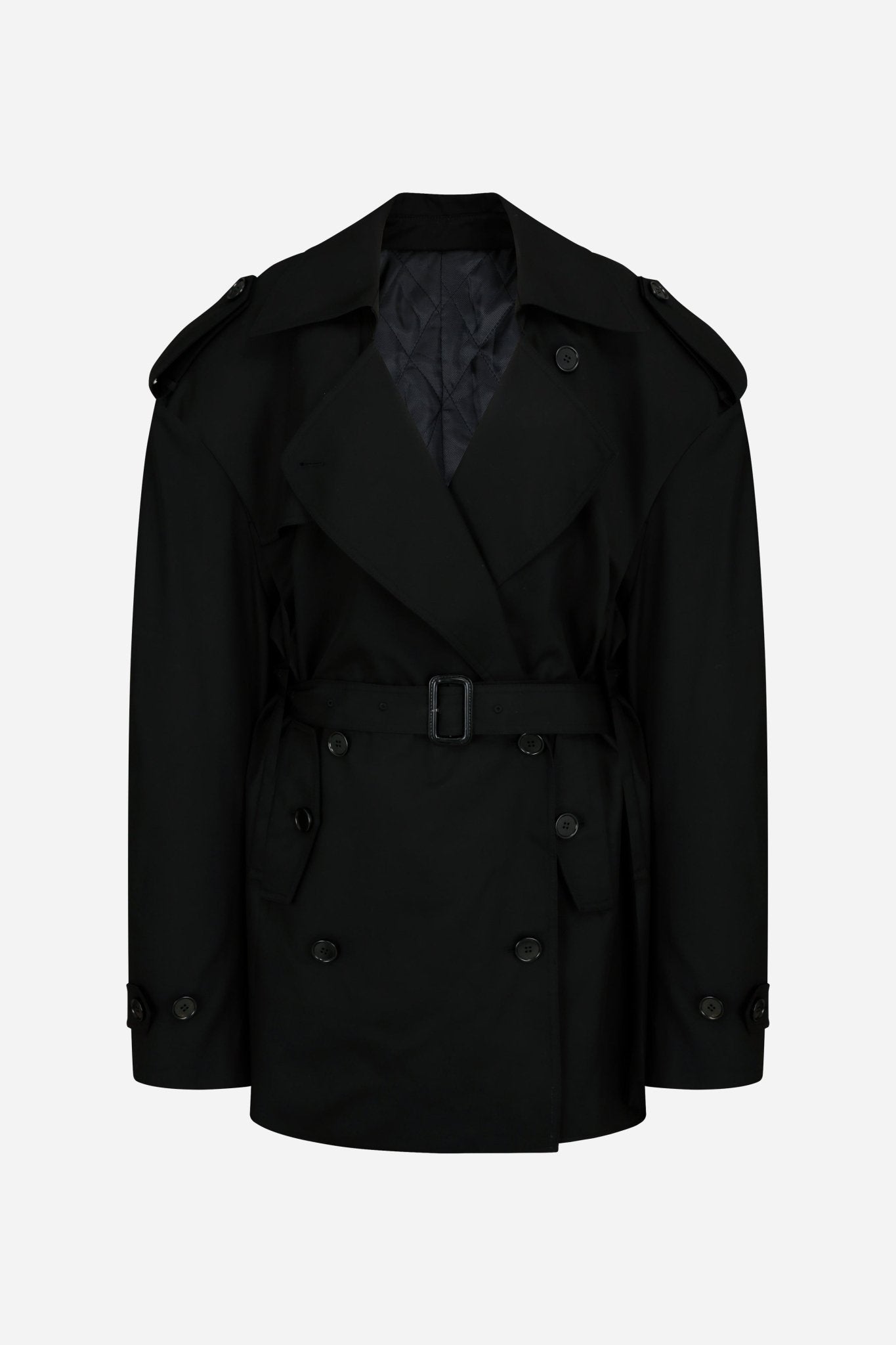 24FW cut off padded trench coat - THE BASE