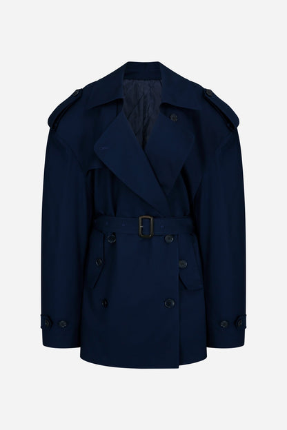 24FW cut off padded trench coat - THE BASE