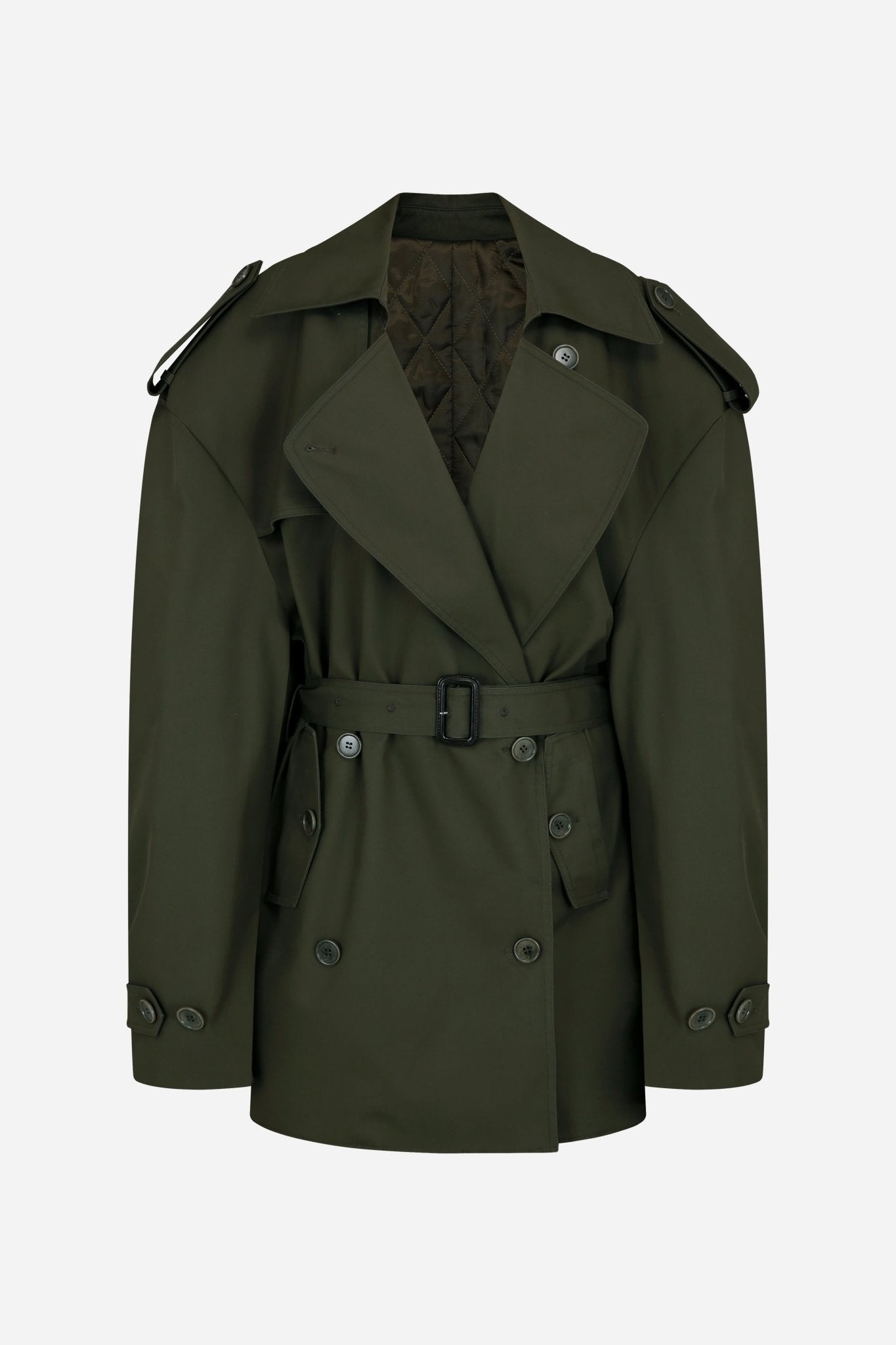 24FW cut off padded trench coat - THE BASE