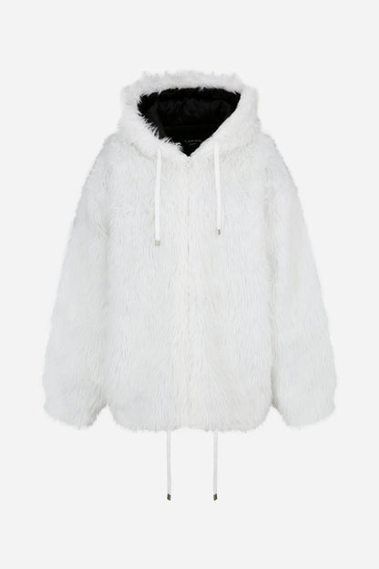 24FW hairy fur hoodie boxy jumper - THE BASE