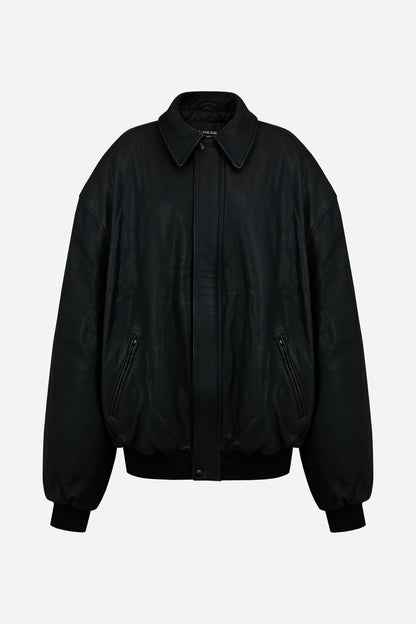 24FW lambskin over leather jacket - THE BASE