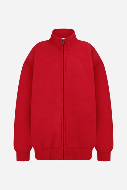 24FW reverse collar boxy zip - up - THE BASE