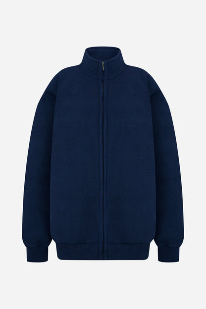 24FW reverse collar boxy zip - up - THE BASE