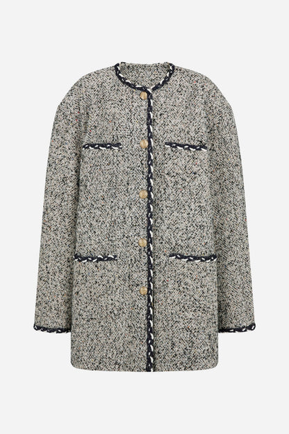 24FW ring ring four pocket tweed coat - THE BASE