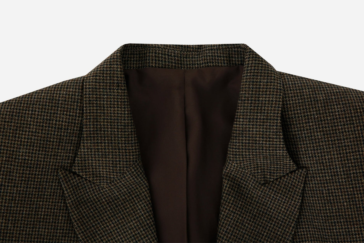 24FW solid mini check long coat - THE BASE