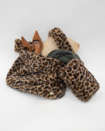 big leopard fur bag - THE BASE