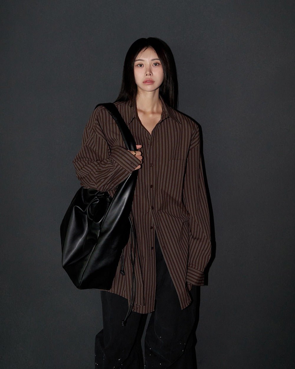 big stripe boxy shirt - THE BASE