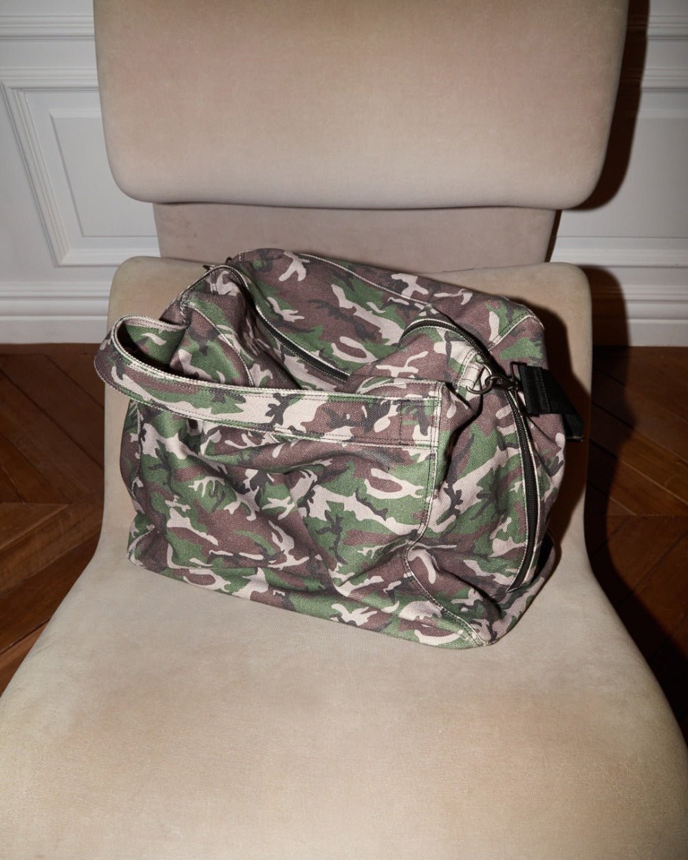 canvas camo boston bag - THE BASE