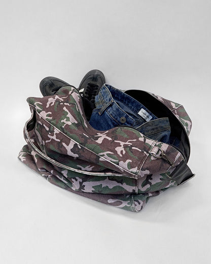 canvas camo boston bag - THE BASE