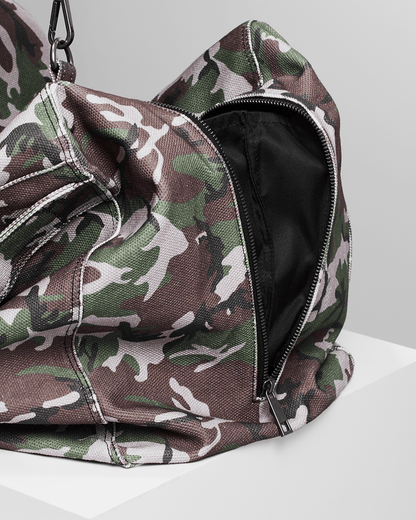 canvas camo boston bag - THE BASE