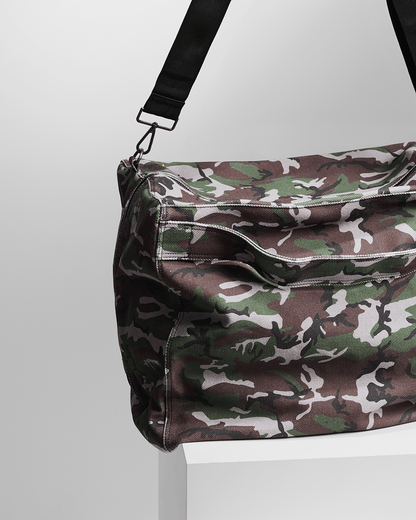 canvas camo boston bag - THE BASE