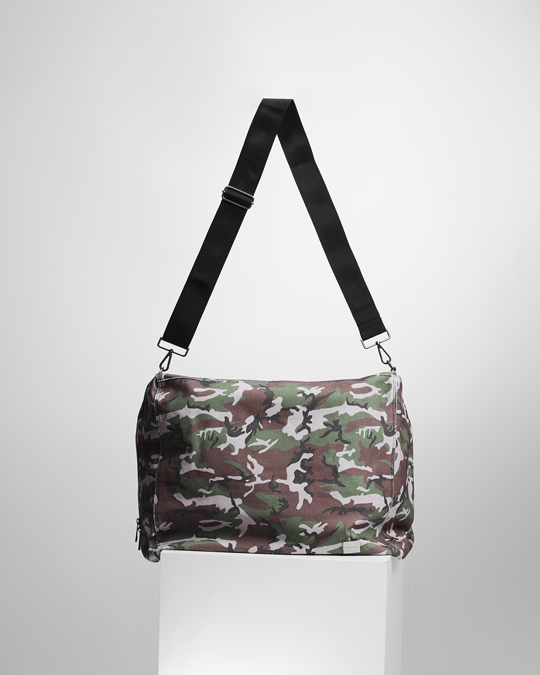 canvas camo boston bag - THE BASE