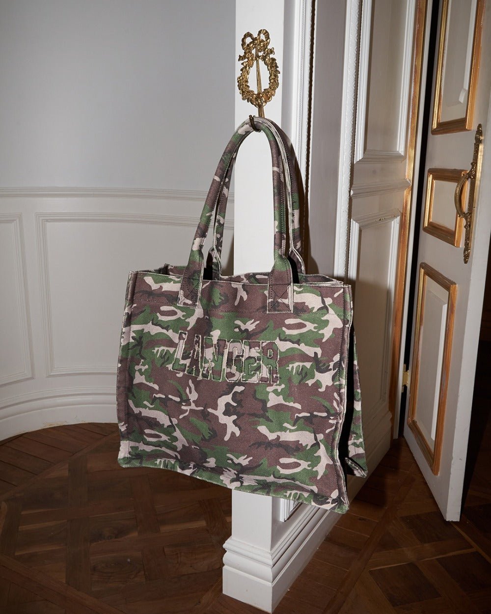 canvas camo tote bag - THE BASE