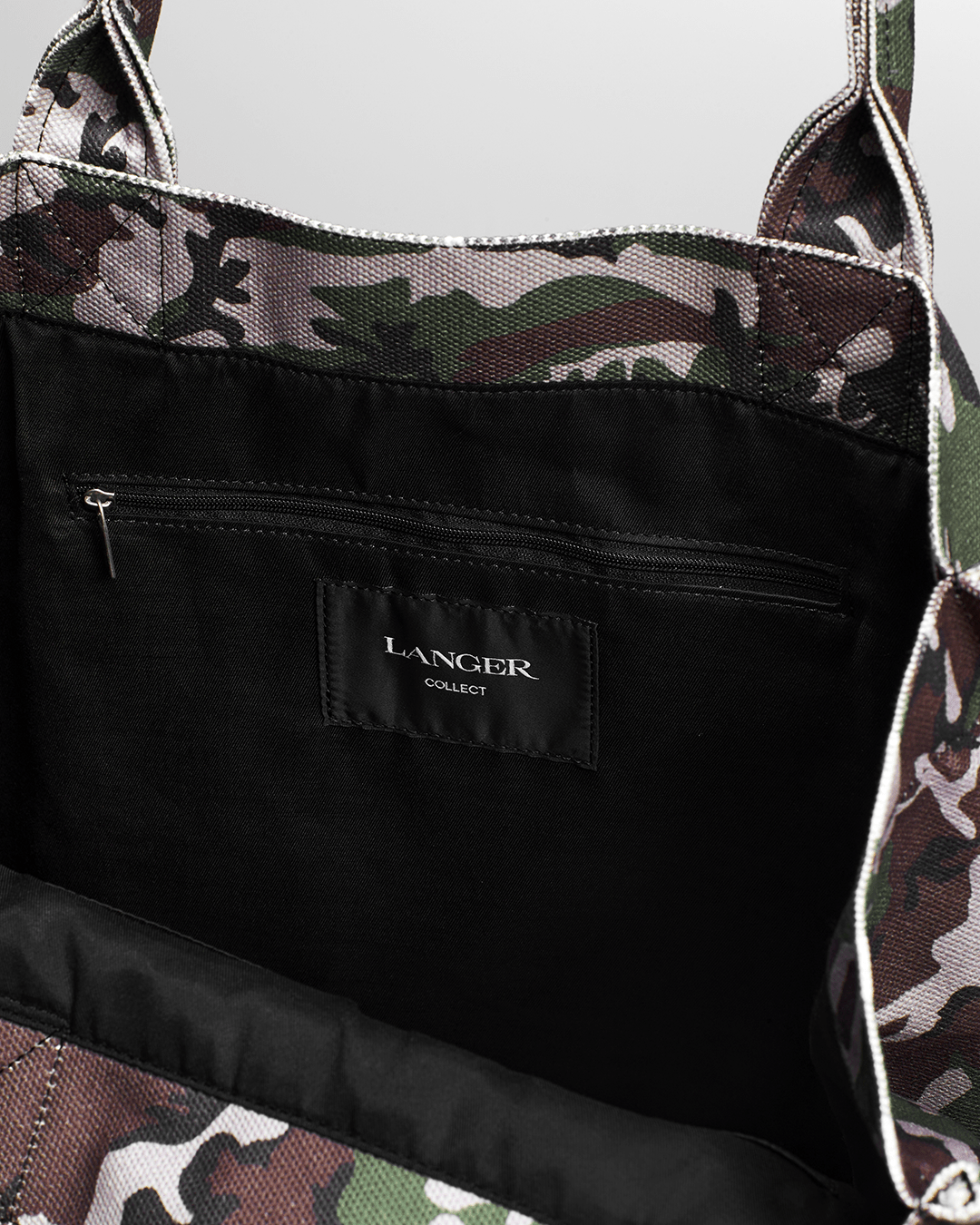 canvas camo tote bag - THE BASE