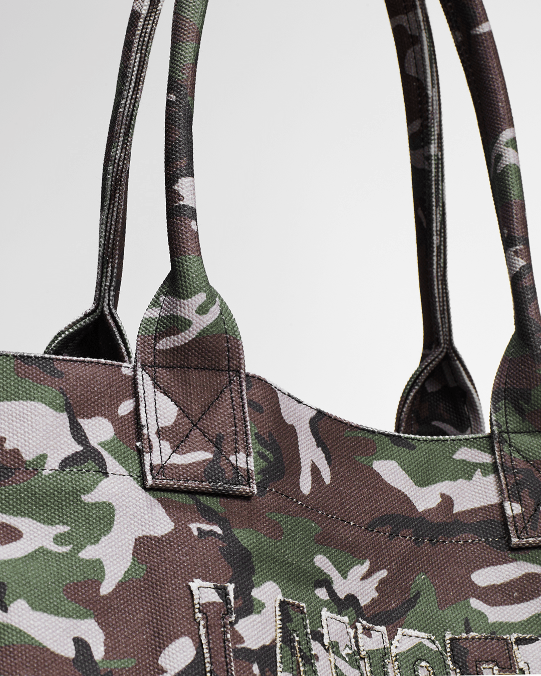 canvas camo tote bag - THE BASE