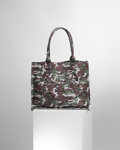 canvas camo tote bag - THE BASE