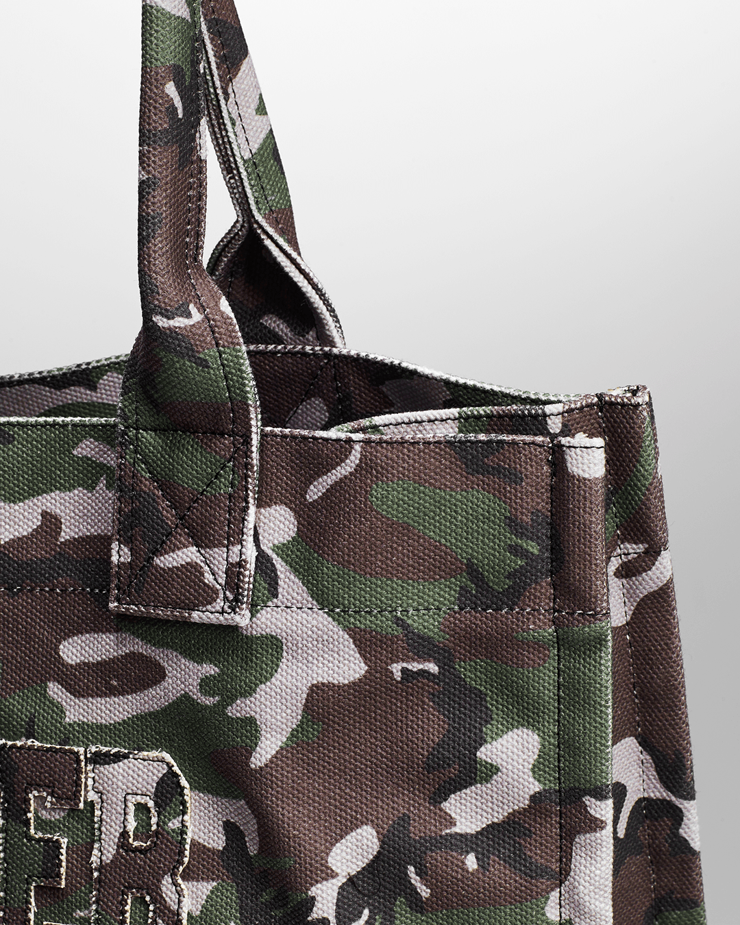 canvas camo tote bag - THE BASE