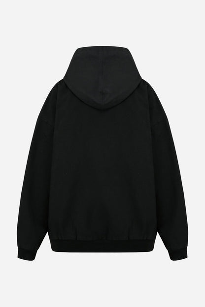 canvas work quilted hoodie jumper - THE BASE