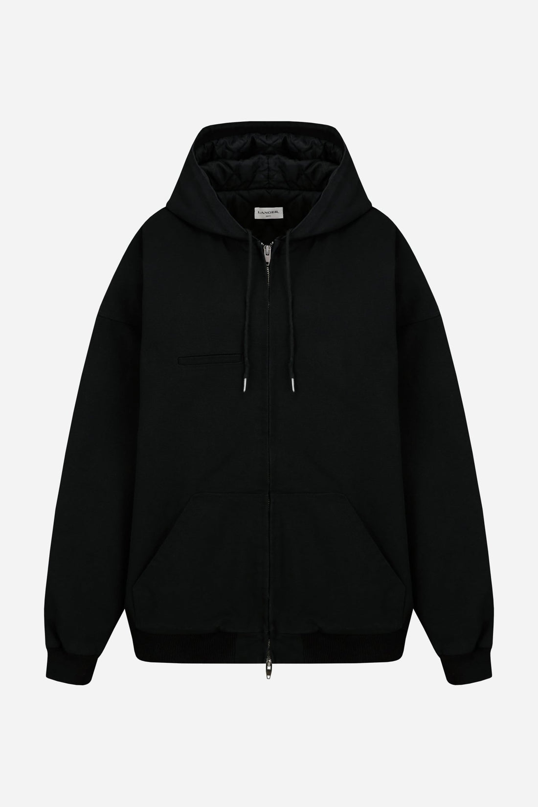 canvas work quilted hoodie jumper - THE BASE