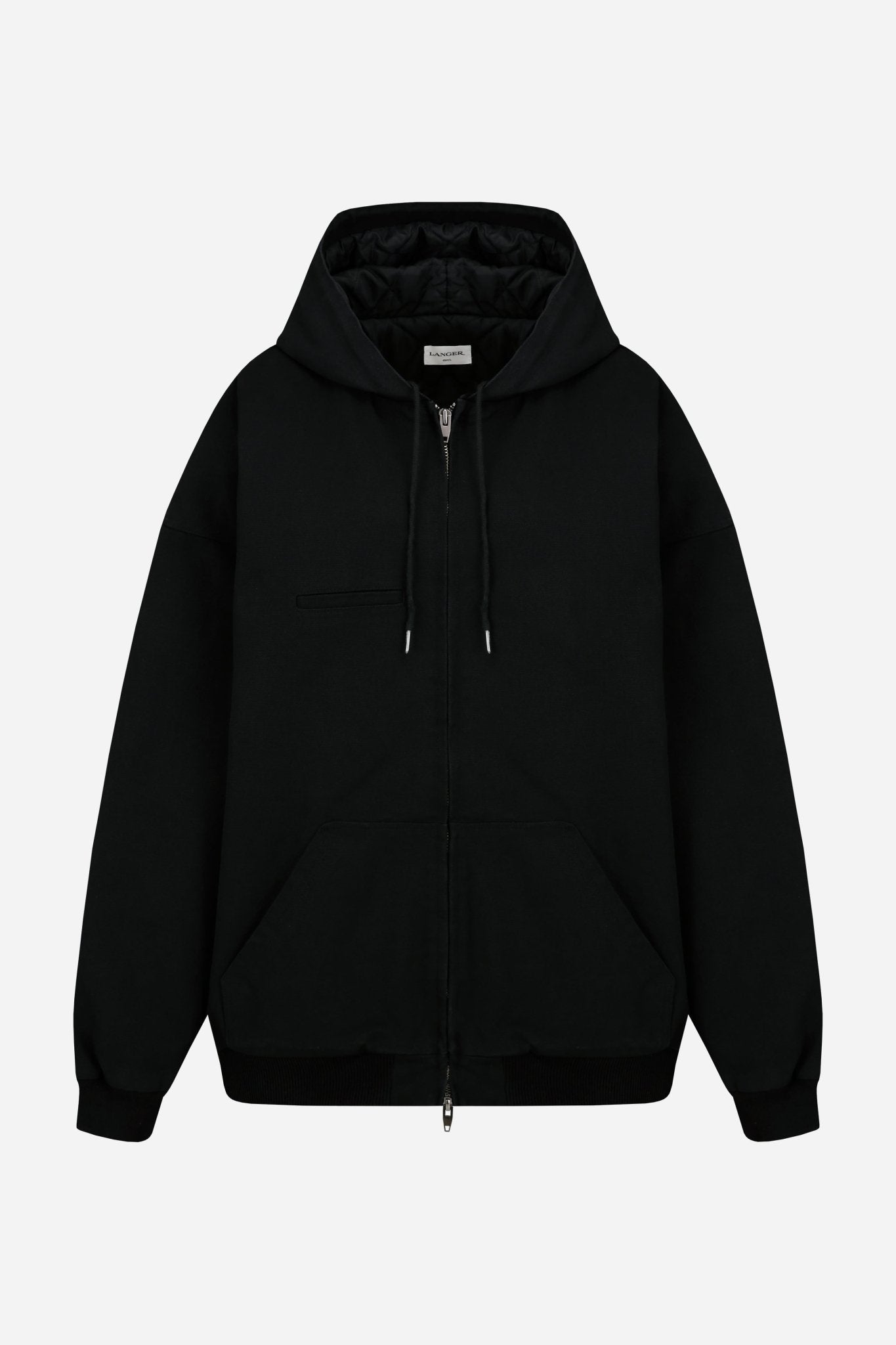 canvas work quilted hoodie jumper - THE BASE