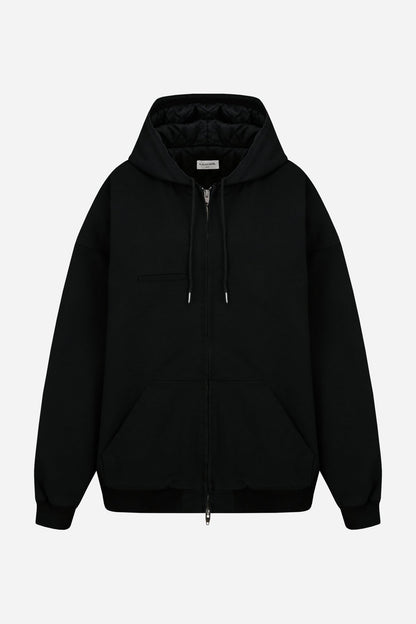 canvas work quilted hoodie jumper - THE BASE