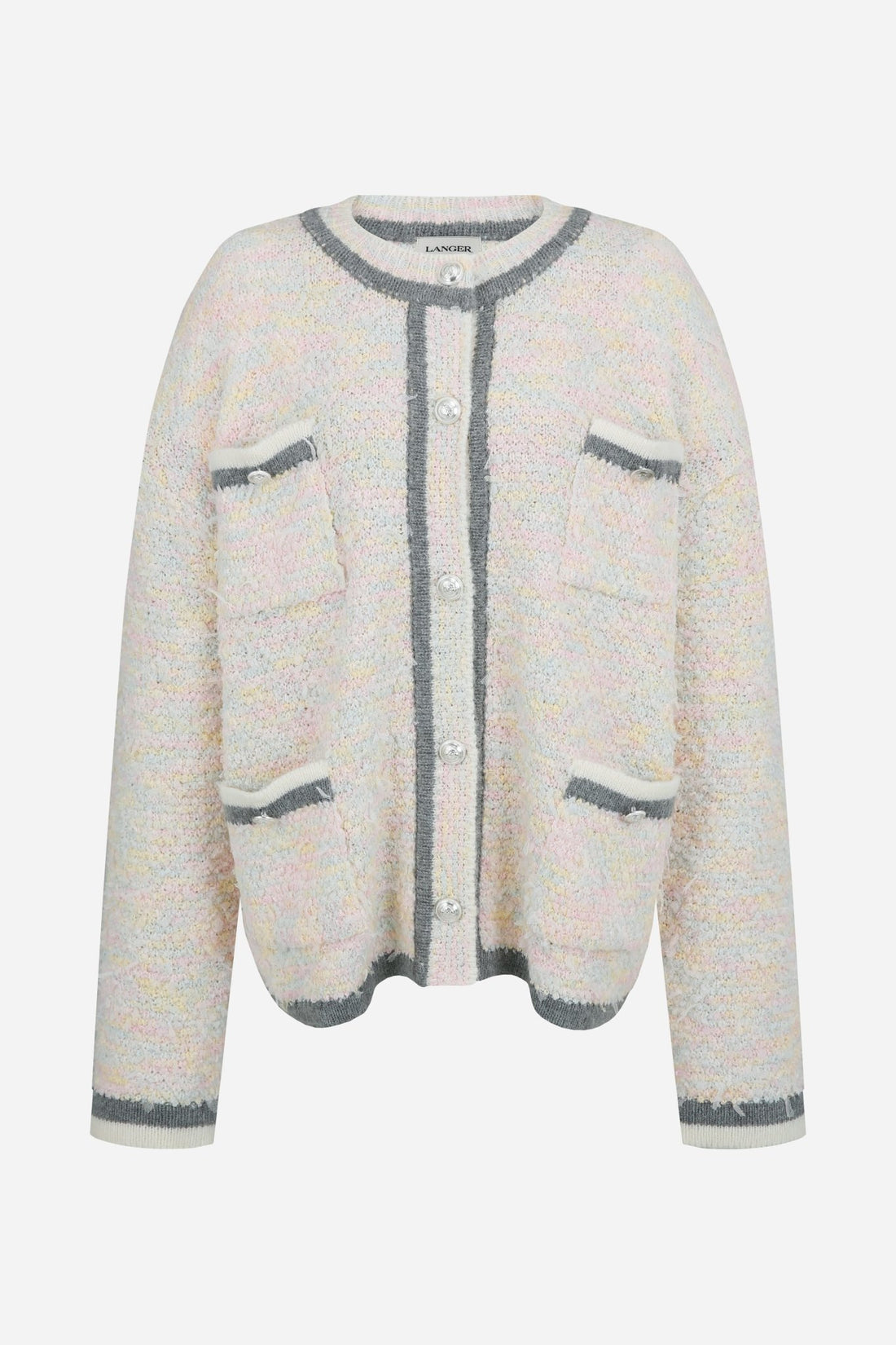 CC boxy pocket knit cardigan - THE BASE