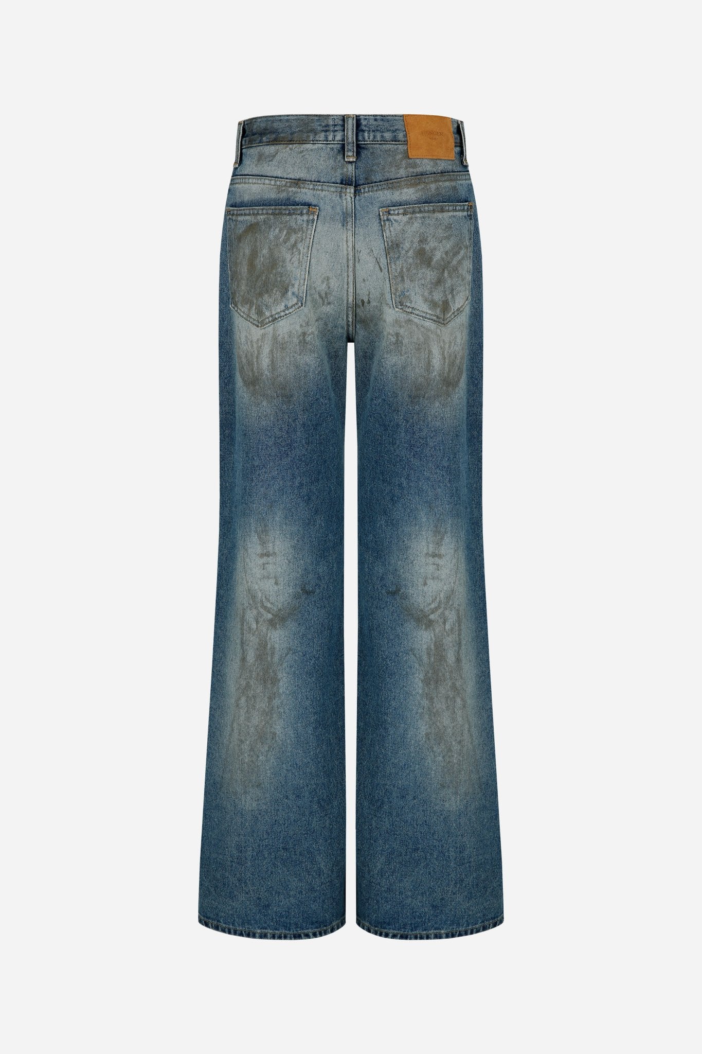 dark washed vintage flare denim jeans - THE BASE