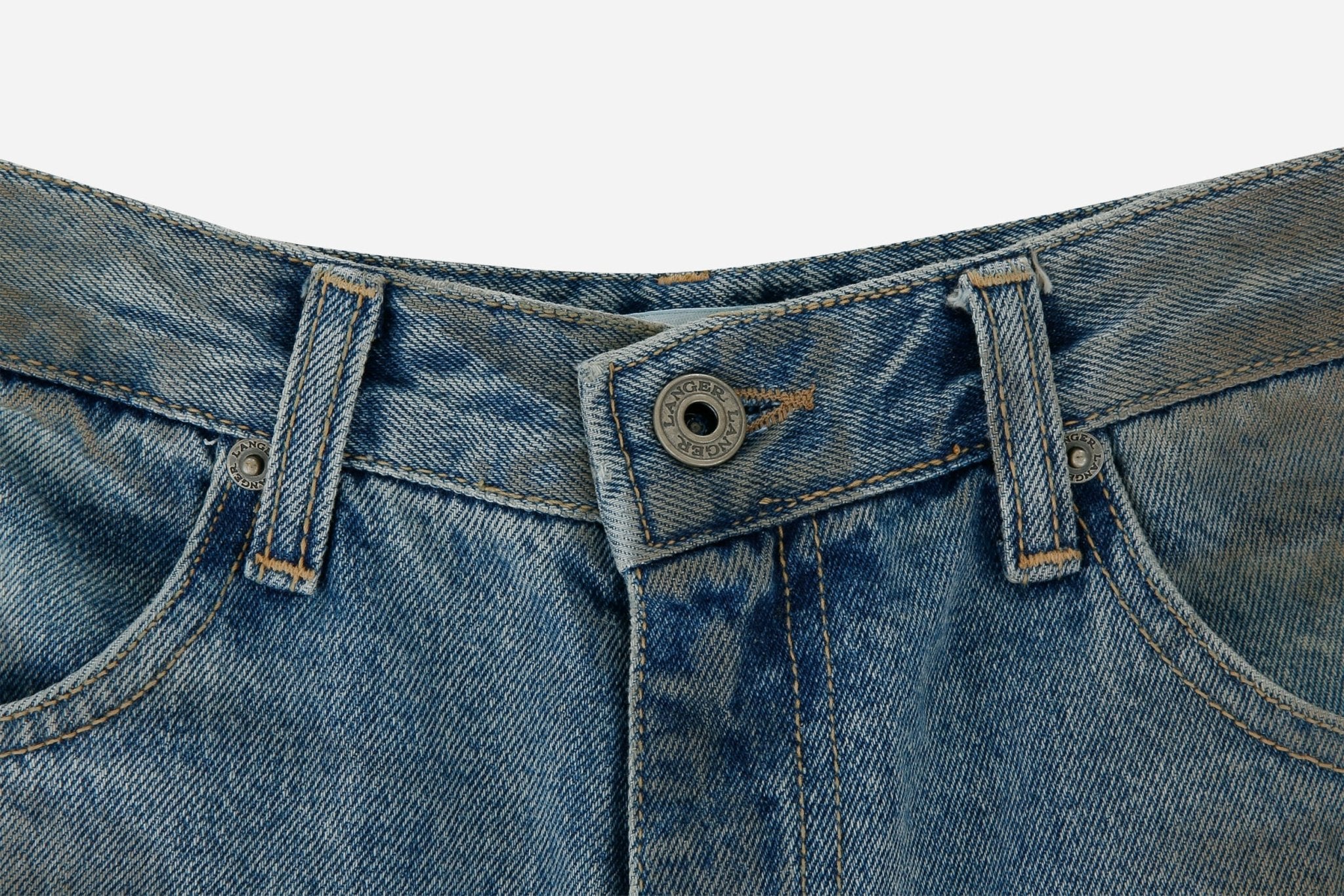 dark washed wide denim jeans - THE BASE