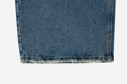 dark washed wide denim jeans - THE BASE