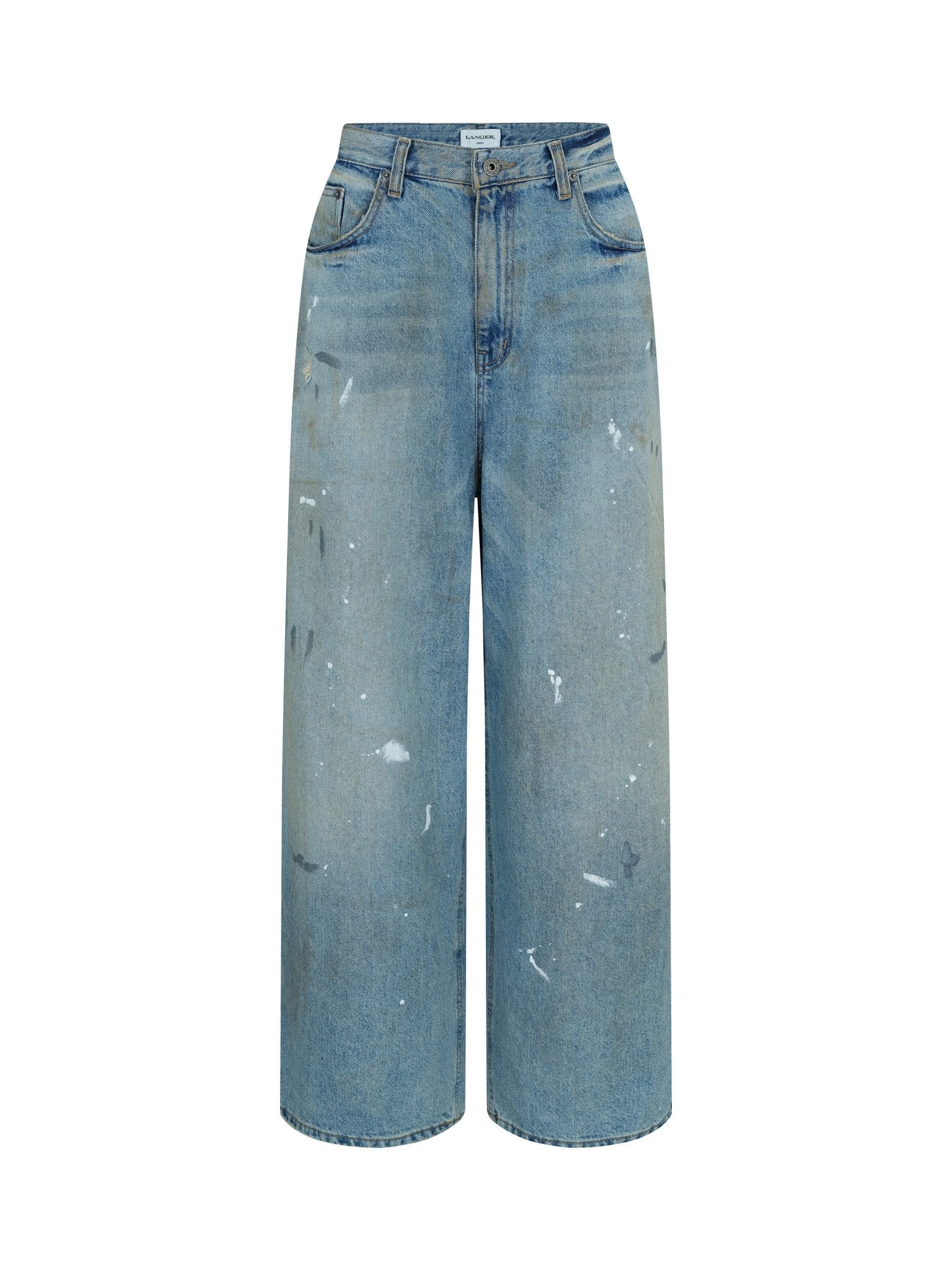 dirty painted denim jeans - THE BASE