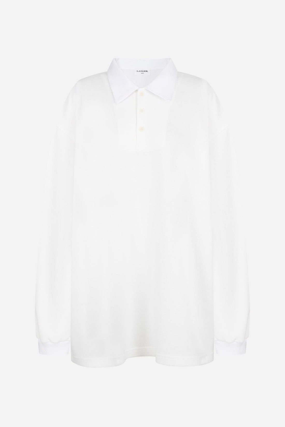 flan back embroidered collar t-shirt - THE BASE