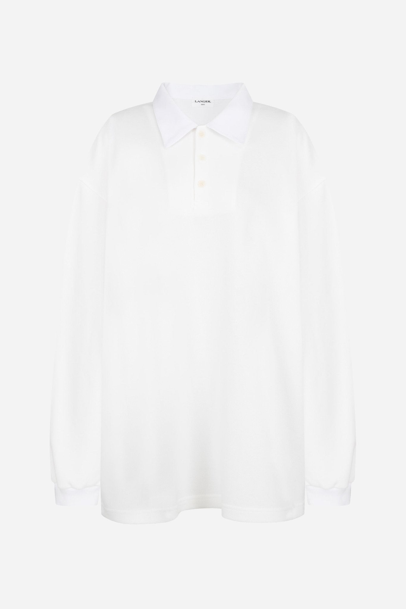 flan back embroidered collar t-shirt - THE BASE