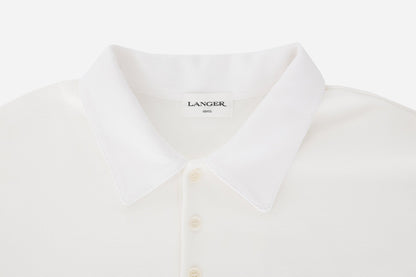 flan back embroidered collar t-shirt - THE BASE