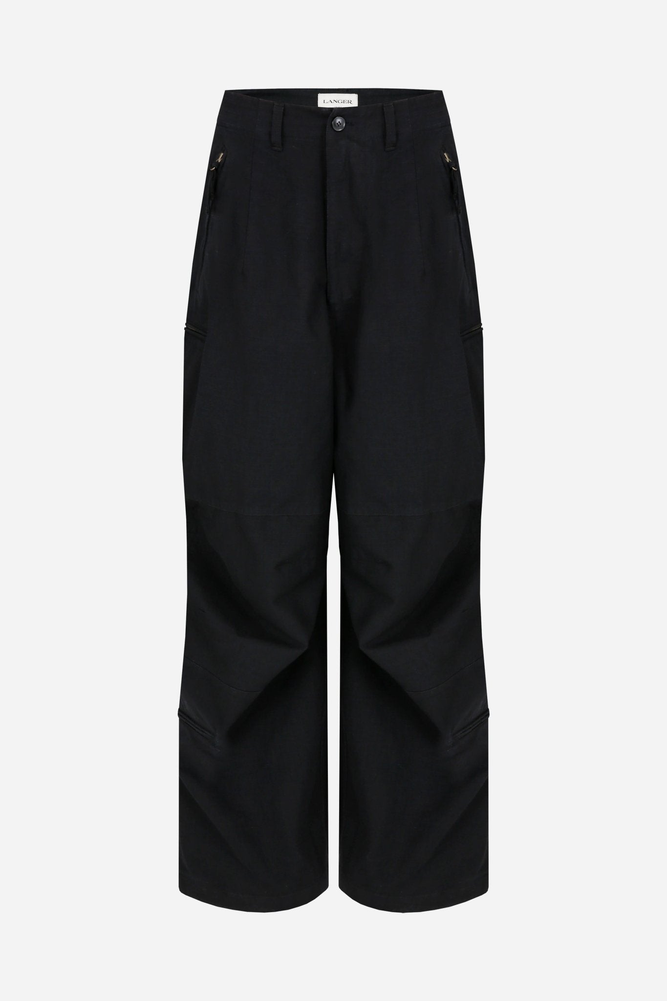 fuzz washing vintage zipper point pants - THE BASE