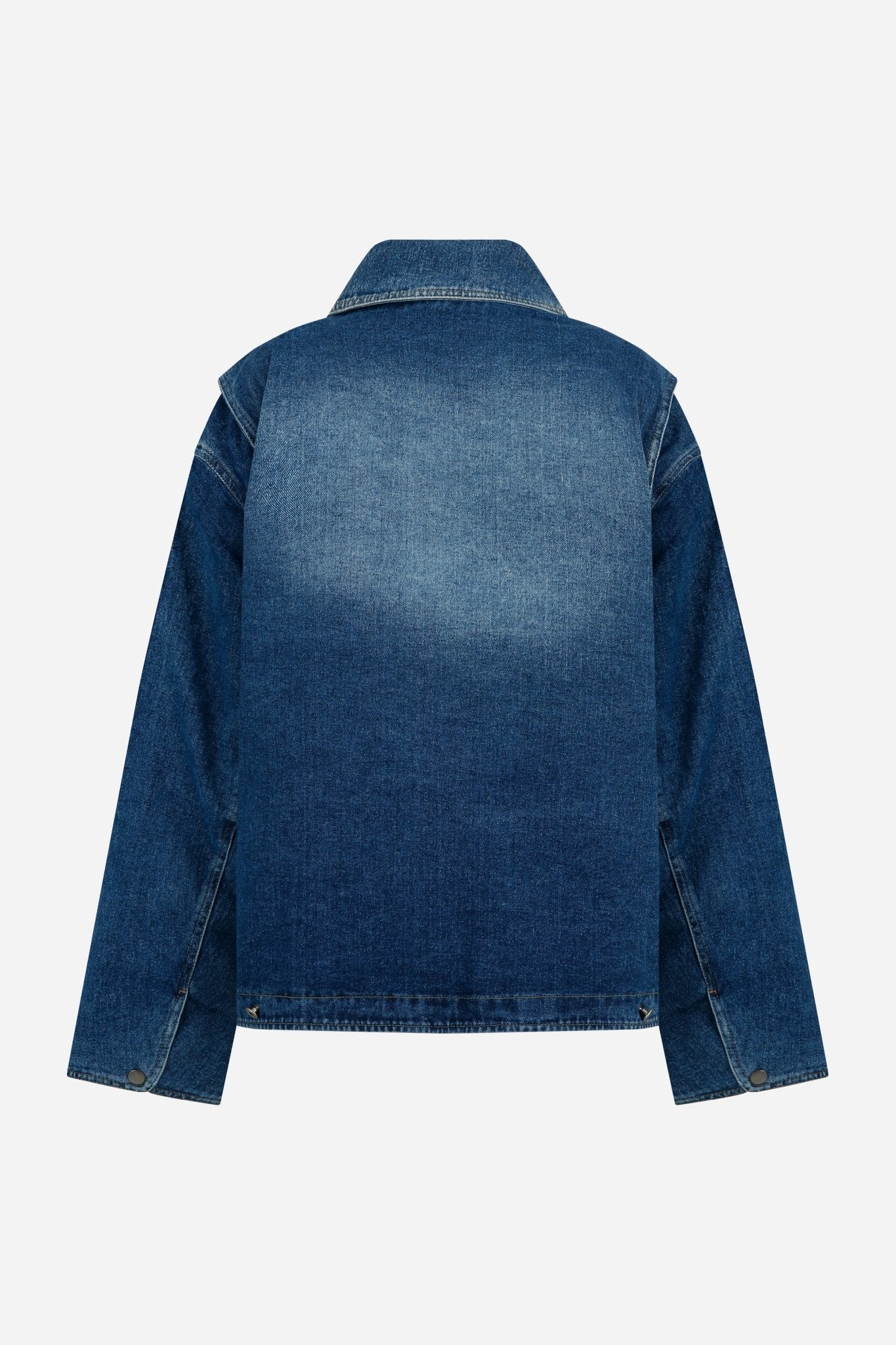 indigo blue work boxy jacket - THE BASE