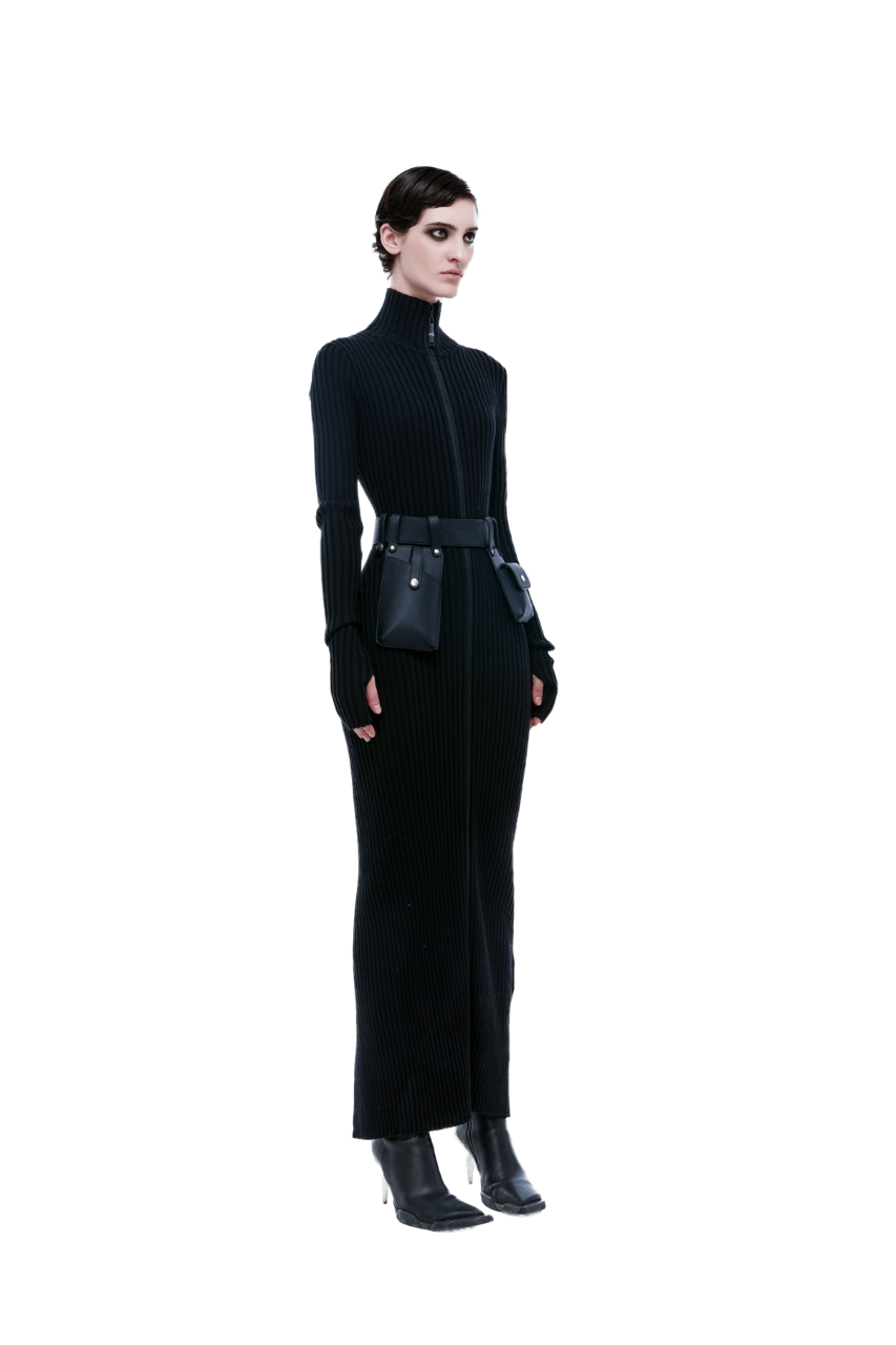 kunswear dress with belt - THE BASE