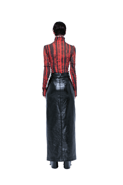 kunswear eco - leather long skirt - THE BASE