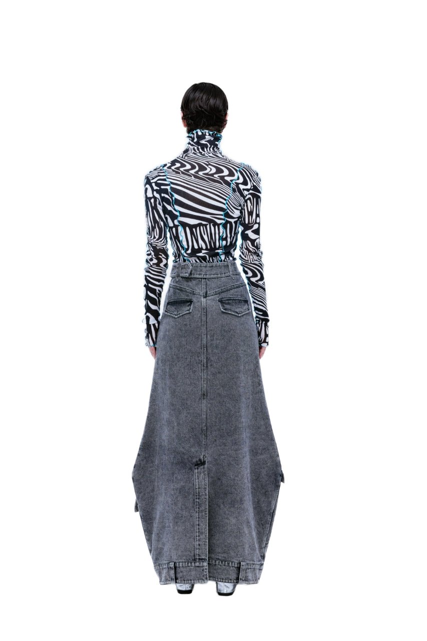 Kunswear long denim skirt - THE BASE