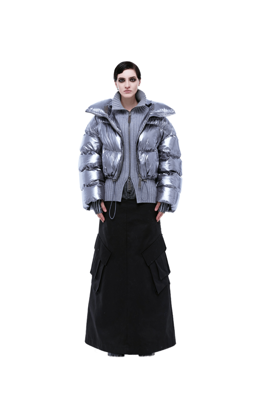 kunswear metallic puffer jacket - THE BASE