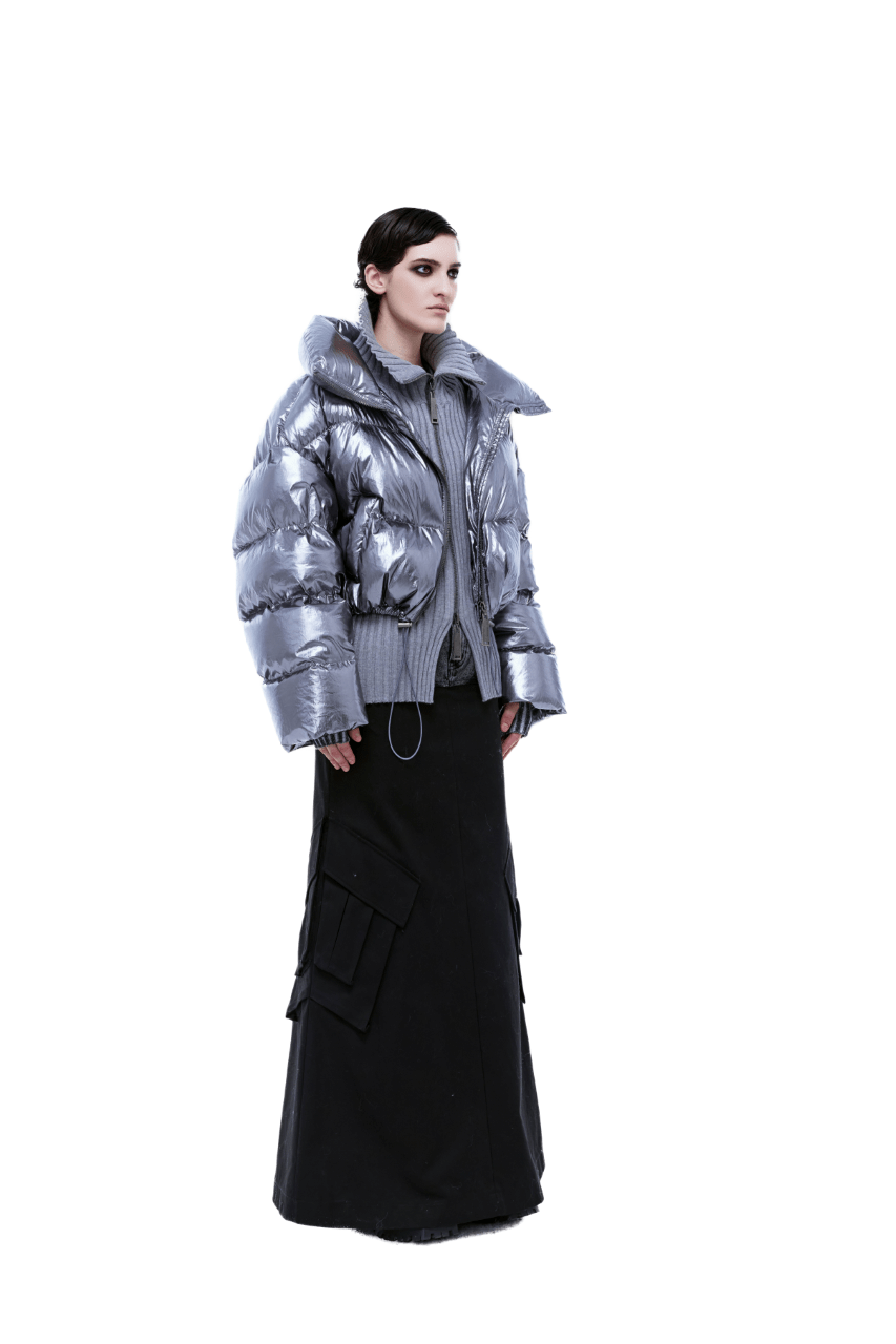 kunswear metallic puffer jacket - THE BASE