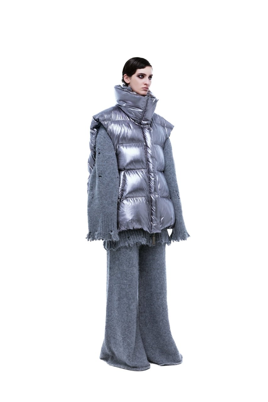 Kunswear Metallic puffer vest - THE BASE