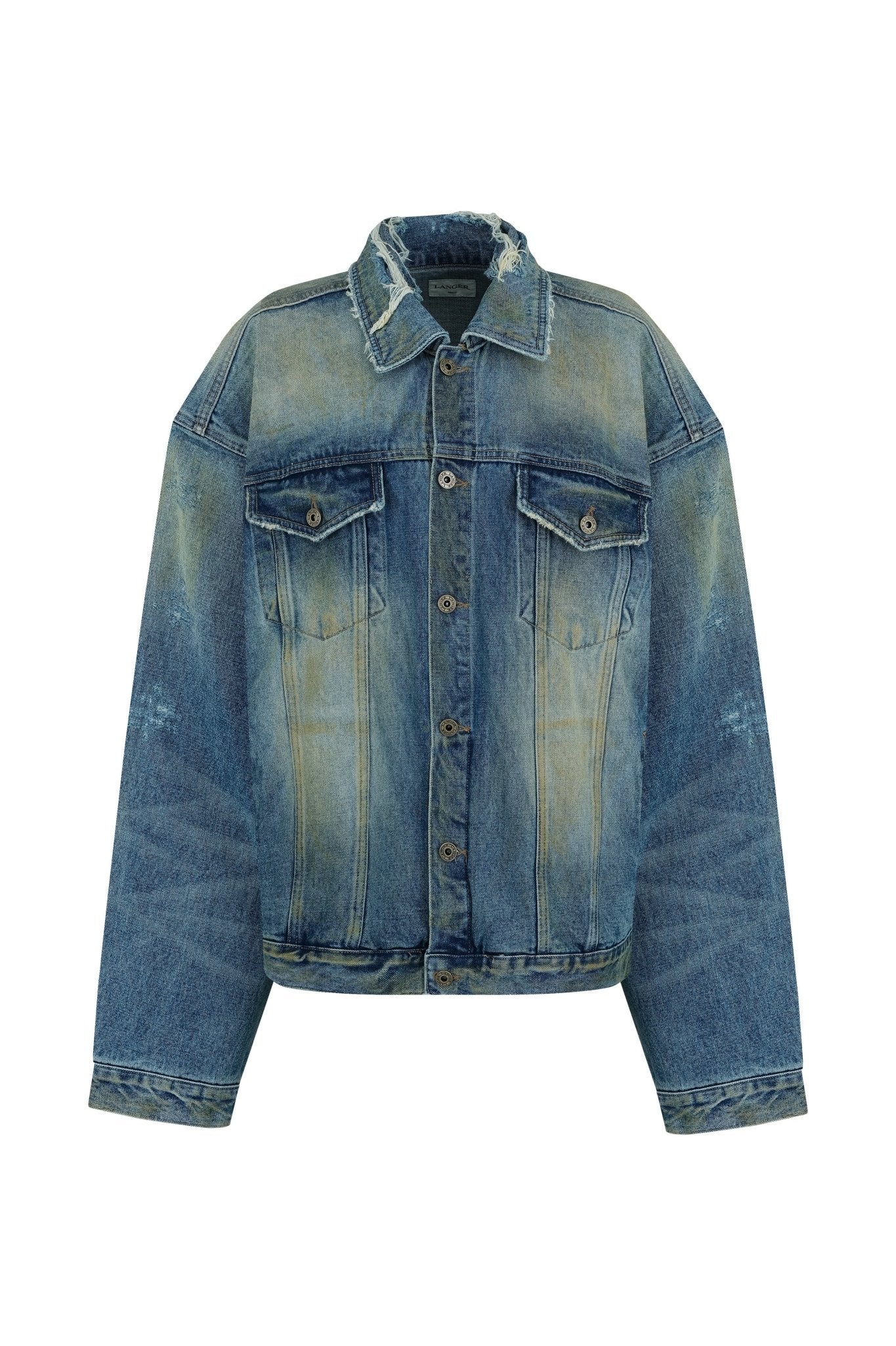 oil washed denim jacket - THE BASE