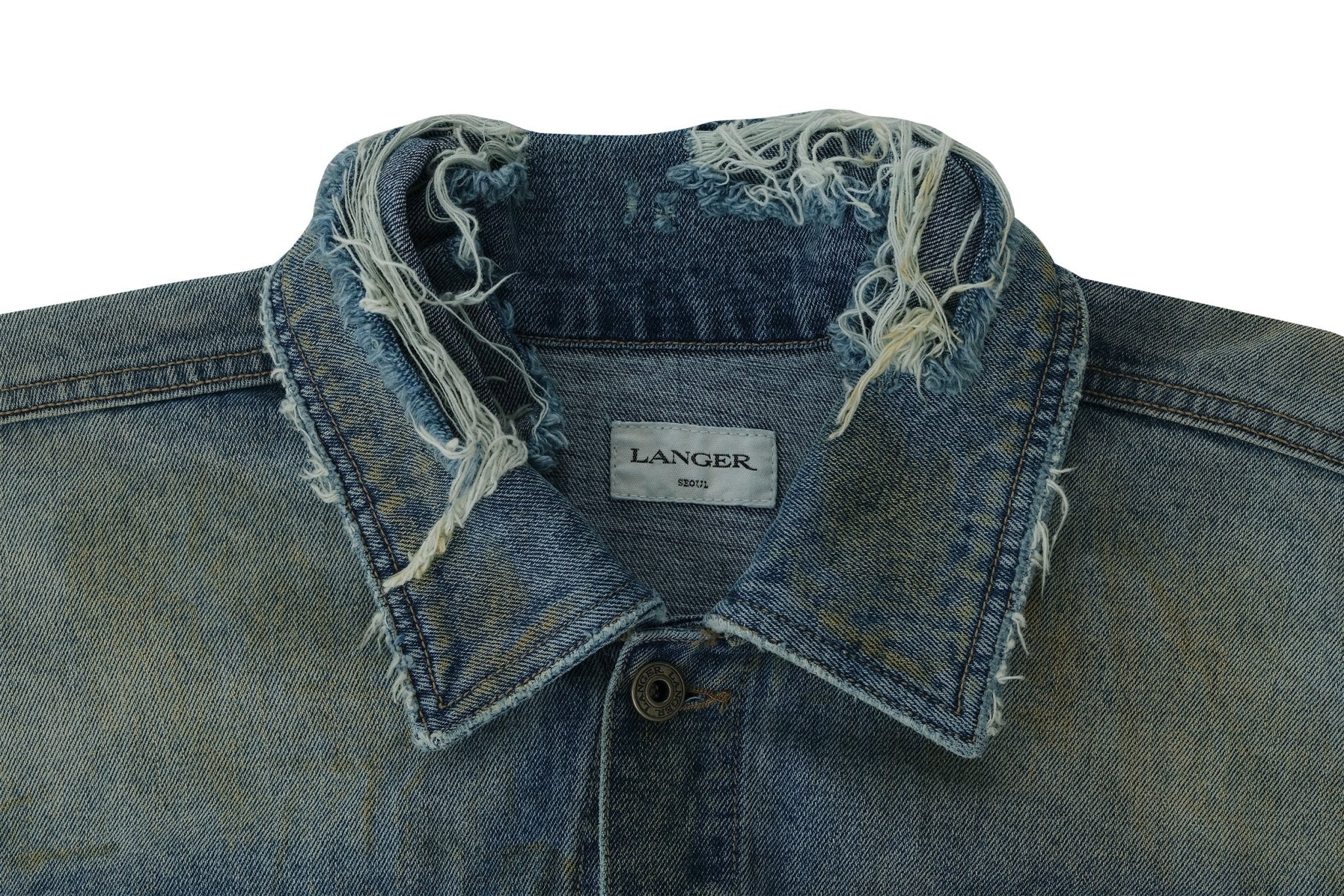 oil washed denim jacket - THE BASE