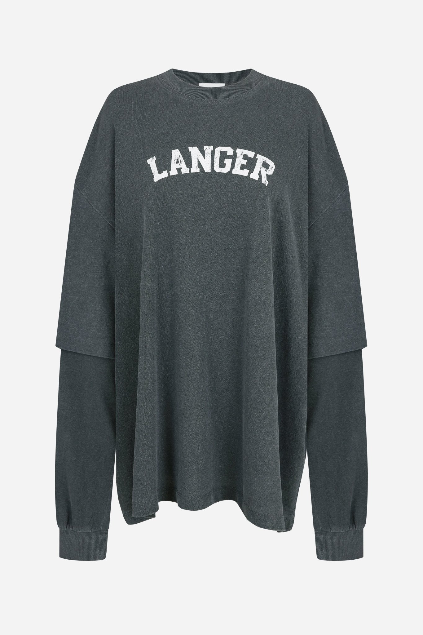 oversized double sleeve langer t-shirt - THE BASE