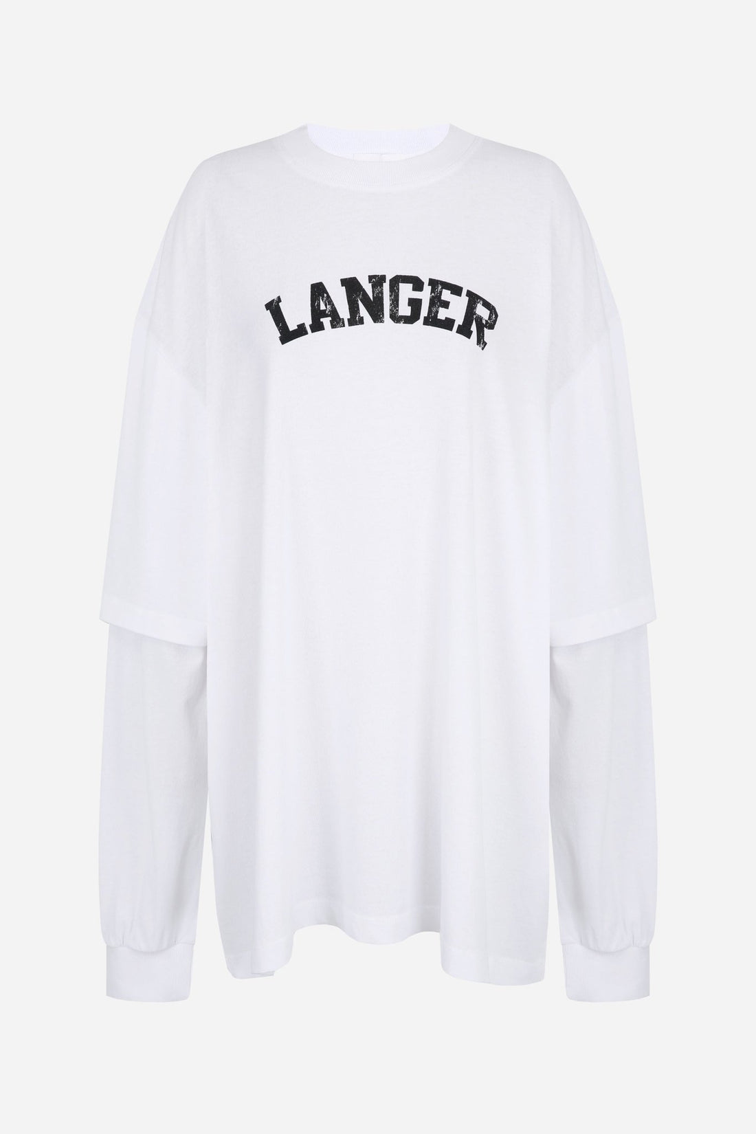 oversized double sleeve langer t-shirt - THE BASE