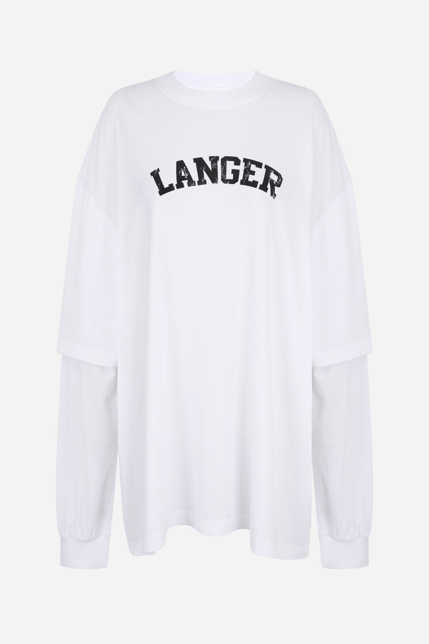 oversized double sleeve langer t-shirt - THE BASE