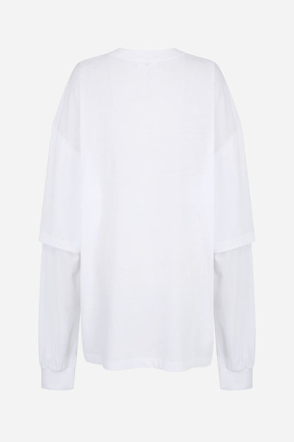 oversized double sleeve langer t-shirt - THE BASE